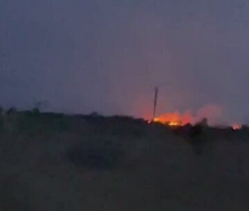 пожар на полигоне в Крыму
