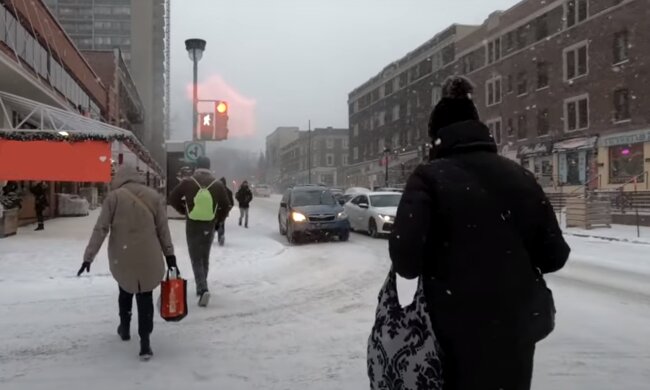 зима, люди, погода