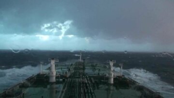 шторм, корабль, непогода в море