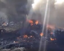 Самолет с людьми рухнул, превратившись на земле в факел, кадры с места трагедии: "Жертвами стали..."
