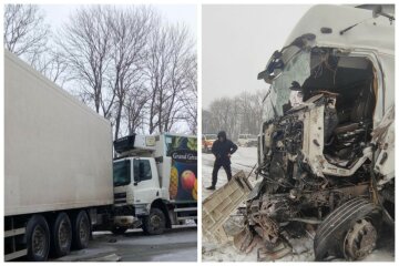 Вантажівка влаштувала потрійну ДТП на українській трасі, вижити шанси були не у всіх: кадри і деталі аварії