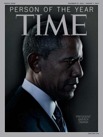 In this image released Wednesday, Dec. 19, 2012 in New York by Time Inc., President Barack Obama is Time Magazine's Person of the Year.  The selection was announced Wednesday on NBC's 