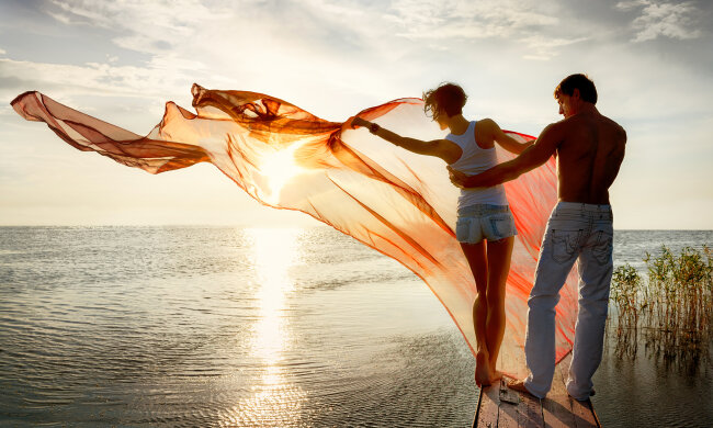 пара, влюбленные, лето, весна