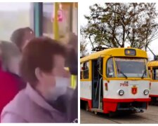 Жінки влаштували бійку в трамваї Одеси, кадри: "Одягни маску, у мене діти"