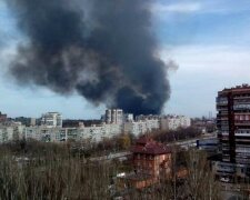 Горит гипермаркет
