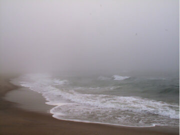 туман, пляж