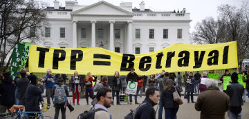 Activists Hold Rally Against The Trans-Pacific Partnership