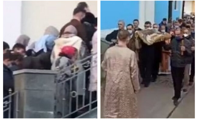 Украинцы наплевали на карантин и ринулись святить паски: кадры масштабных нарушений