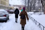 зима, люди, погода