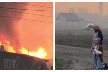 Почалася термінова евакуація росіян, житлові будинки у вогні: кадри масштабної пожежі в рф
