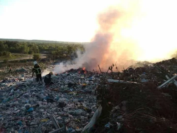 свалка на Полтавщине в огне