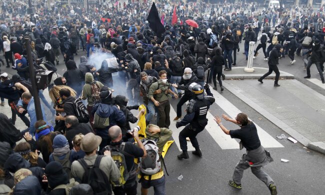 протест, митинг, париж