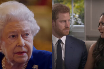 принц Гарри и Меган Маркл, королева Елизавета