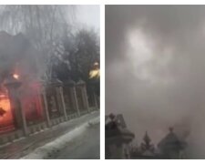 Густой дым охватил Благовещенский собор: первые кадры масштабного пожара в Харькове