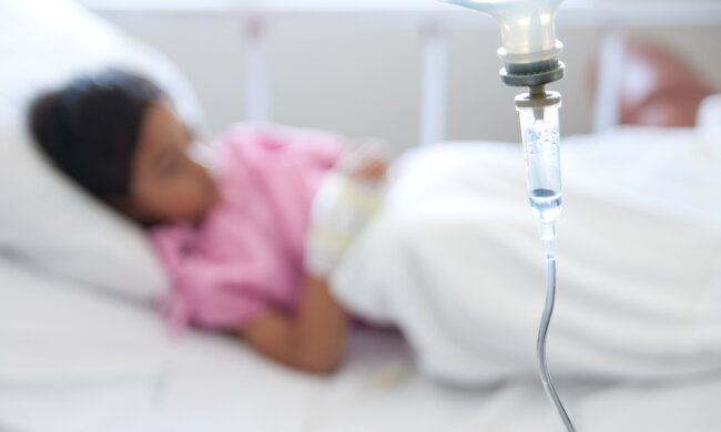 Boy in hospital