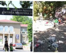 "Лікуються від усіх хвороб": дитячу лікарню в Одесі завалили сміттям, відео неподобства