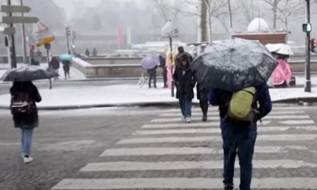 зима, люди, погода, снег