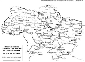 карта снежного покрова