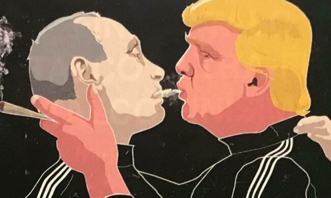 Трамп Путин граффити