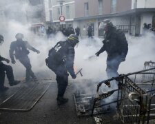 Против Ле Пен: первые кадры массовой драки активистов с полицией — видео