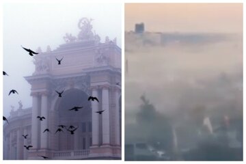 Одессу поглотил густой туман, кадры доводят до мурашек: "многоэтажки растворились..."