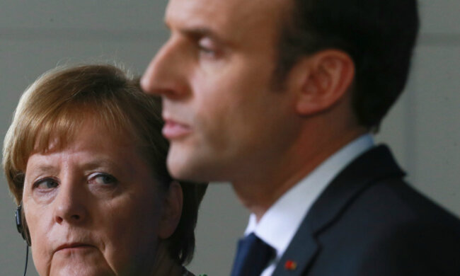 ангела меркель, эммануэль макрон