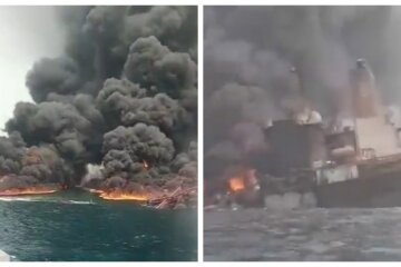"Все в огне, дым до небес": взорвался нефтяной танкер с людьми на борту, первые подробности ЧП