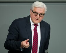 Foreign Minister Frank-Walter Steinmeier delivers a speech at the lower house of parliament Bundesta