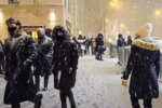зима, люди, погода