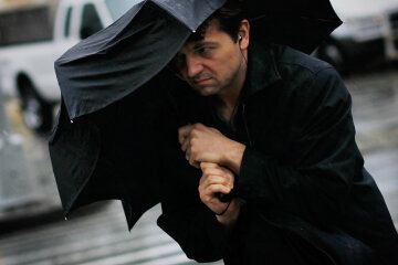 Зонт, злива, дощ, вітер