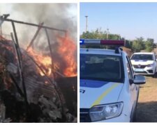 Пожар на Одесчине унес жизнь женщины, кадры: "Спасателей никто не вызывал"