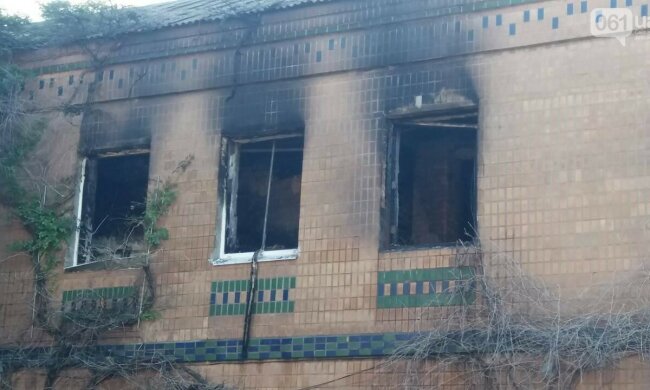 Пожар в Запорожье