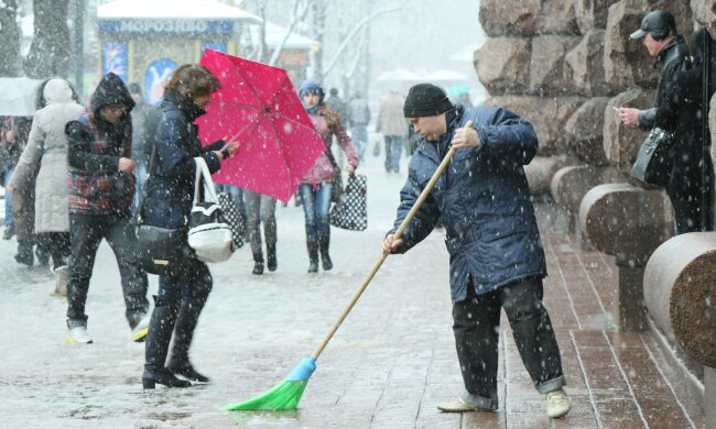 Погода, сніг, негода, мокрий сніг