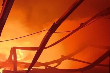 пожар после атаки