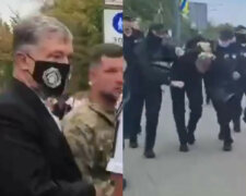 Порошенка атакували після параду на Хрещатику, втрутилася поліція: кадри НП
