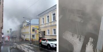 Дуже символічно: у центрі Москви спалахнув ресторан української кухні "Тарас Бульба", кадри з місця пожежі