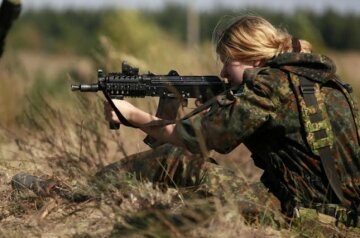 Украина, военные, девушка