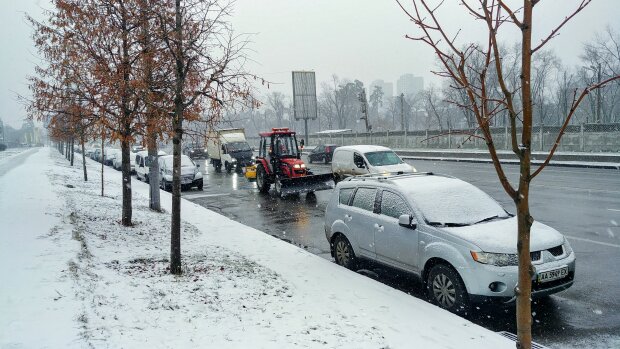 зима авто транспорт дорога снег