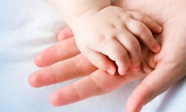 мать, ребенок, малыш, рука