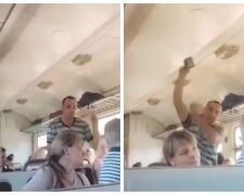 "Розмахував посвідченням": п'яний "поліцейський" влаштував свавілля в одеській електричці, відео