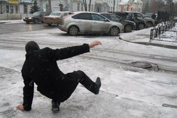 гололед, зима, погода на сегодня