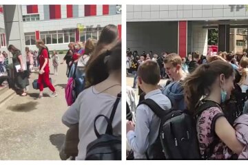 НП в Харківській школі, кадри з місця: дітей і вчителів терміново евакуювали