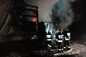 У Дніпрі вантажівка згоріла дотла, водій знаходився всередині: кадри трагедії