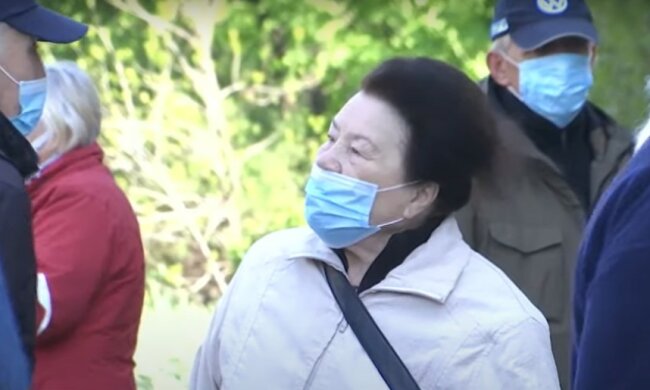 пенсия пенсионер карантин маски очередь выплаты люди