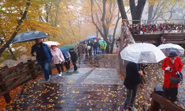 осень, люди, погода