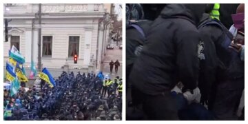 Протесты вспыхнули в центре Киева, начались столкновения: "людей выносят на руках"