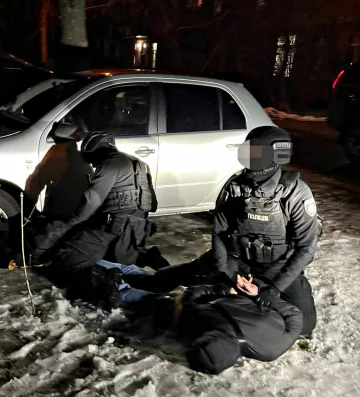 Задержание. Фото: facebook.com/kyiv.gp.gov.ua