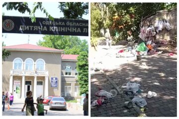 "Лікуються від усіх хвороб": дитячу лікарню в Одесі завалили сміттям, відео неподобства