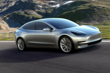 Tesla электрокар, электромобиль, Model 3