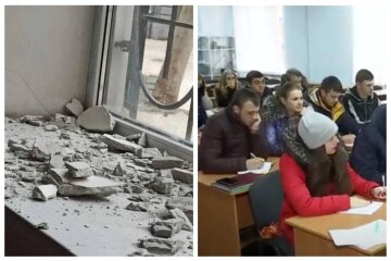 Одеські студенти змушені вчитися в холоді посеред розрухи: кадри з аудиторії
